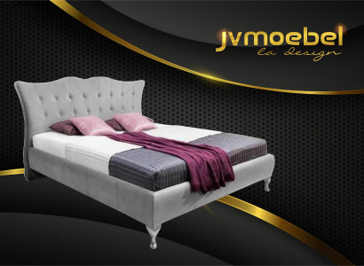 Classic bedroom beds, upholstered Chesterfield 140x200 double bed.